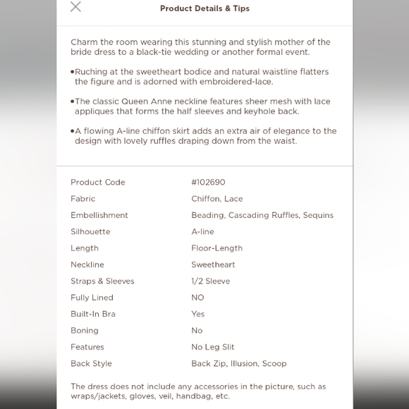 Aline gown with lace, sequins and cascading ruffles - Picture 5 of 11